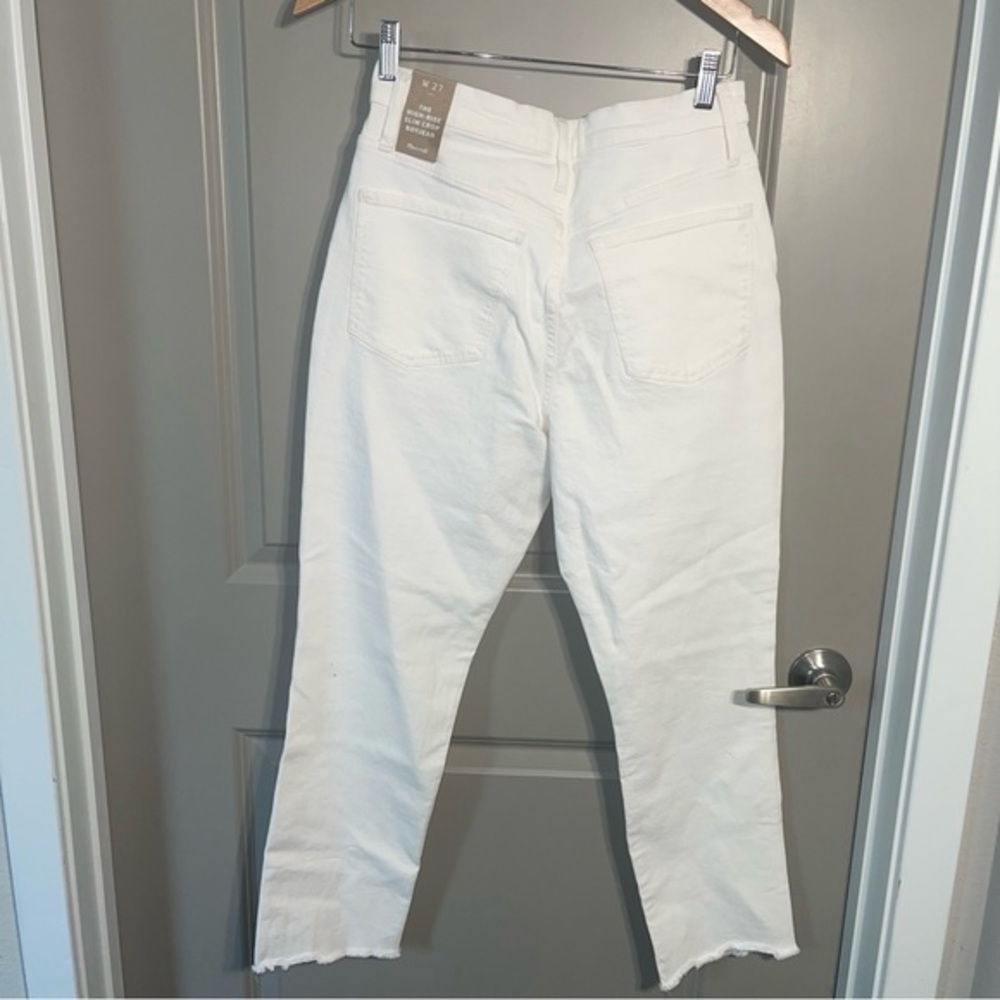 Madewell The High-Rise Slim Boyjean in Tile White‎ - Picture 6 of 6